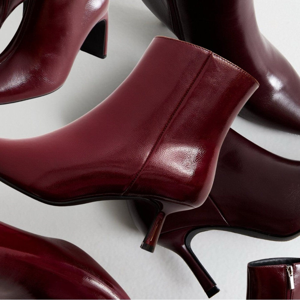 Rachel Zoe Burgundy Ankle Boots